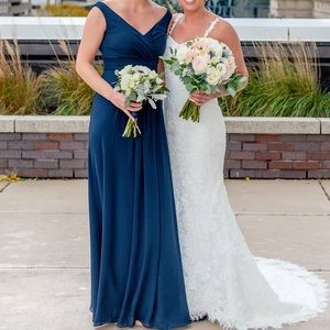 Bill Levkoff Style # 7004 Navy Bridesmaid Dress
